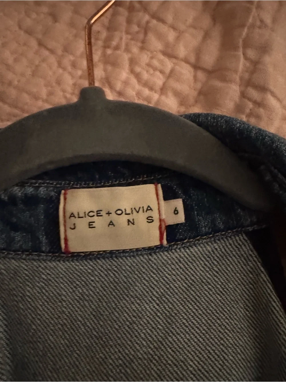 Alice + Olivia Dark Blue Denim Jacket - Picture 4 of 4